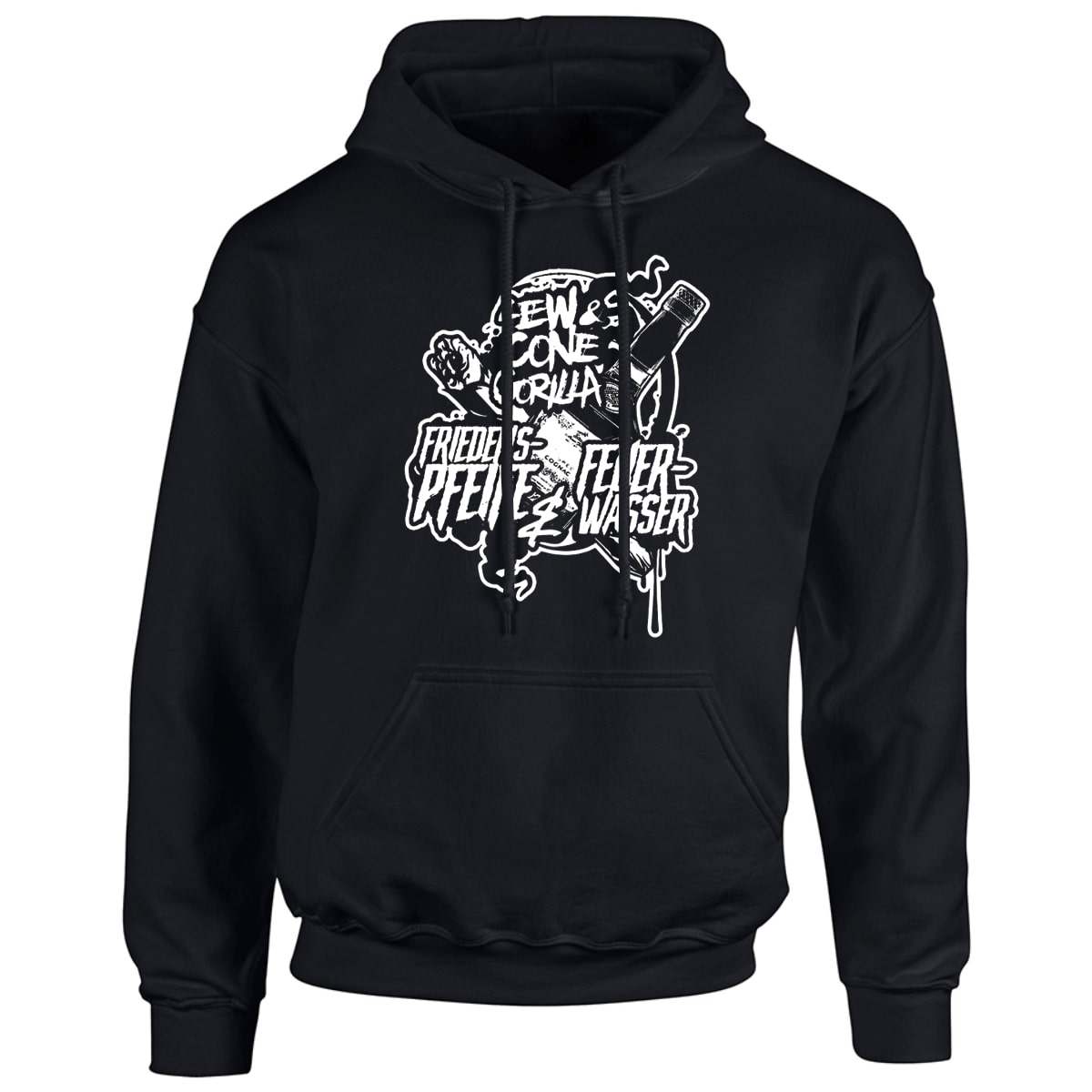 Bild von 'Friedenspfeife & Feuerwasser' - Hoody [schwarz]